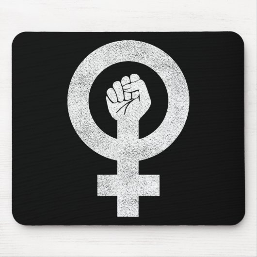 Bright Reist Fist Feminist – 女性の平等とL マウスパッド (正面)