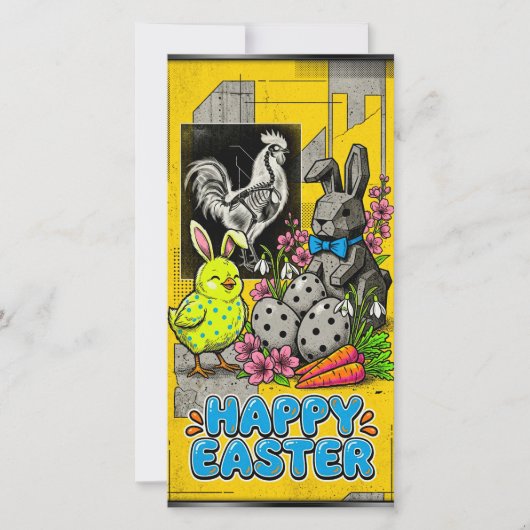 Bright retro card celebrating Easter  シーズンカード (正面)
