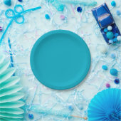 Bright Rich Sky Blue Paper & Party Plates ペーパープレート (パーティー)