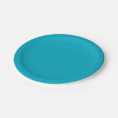 Bright Rich Sky Blue Paper & Party Plates ペーパープレート (アングル)
