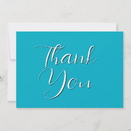 Bright Rich Sky Blue Thank You Card サンキューカード