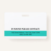 Bright Robin Eggロゴ写真QRコード従業員ID バッジ (裏面)