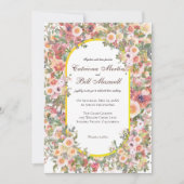 Bright Romantic Colorful Floral Wedding Invitation 招待状 (正面)