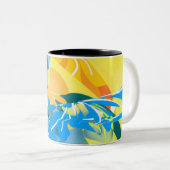 Bright Routes: A Mug Celebrating Urban Navigation ツートーンマグカップ (正面右)