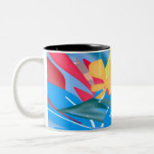 Bright Routes: A Mug Celebrating Urban Navigation ツートーンマグカップ (左)