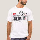Bright santa hat Christma Tシャツ、クリスマスT Tシャツ (正面)