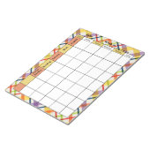 Bright School Plaid Homework Assignment ノートパッド (アングル)