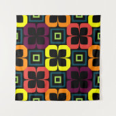 Bright seamless pattern with colorful flowers on a タペストリー (正面(横))
