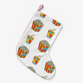 Bright seamless pattern with food for watching mov スモールクリスマスストッキング (正面 (吊り時))