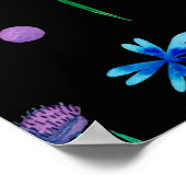 Bright seamless pattern with multicolored butterfl ポスター (角)