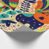 Bright seamless pattern. Yellow floral background. ラッピングペーパー (角)