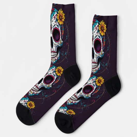 Bright Socks スカル柄 0037649 ソックス (左)