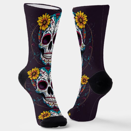 Bright Socks スカル柄 0037649 ソックス (傾斜あり)