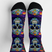 Bright Socks スカル柄 0037715 ソックス (上部)
