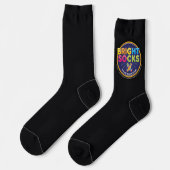 Bright Socks ダークカーボン ロゴ入り ソックス (左)