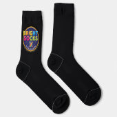 Bright Socks ダークカーボン ロゴ入り ソックス (右)