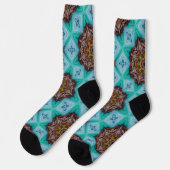 Bright Socks フラクタル シームレス パターン 0041976 ソックス (左)