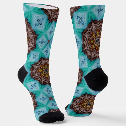 Bright Socks フラクタル シームレス パターン 0041976 ソックス (傾斜あり)