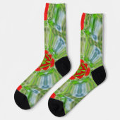 Bright Socks フラクタル シームレス パターン 0042002 ソックス (左)