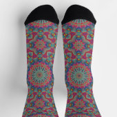 Bright Socks フラクタル シームレス パターン 0042003 ソックス (上部)