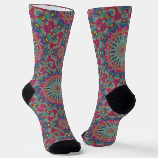 Bright Socks フラクタル シームレス パターン 0042003 ソックス (傾斜あり)