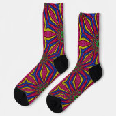 Bright Socks フラクタル シームレス パターン 0042006 ソックス (左)
