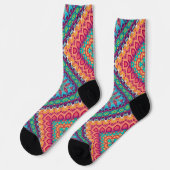 Bright Socks フラクタル シームレス パターン 0042014 ソックス (左)