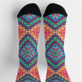 Bright Socks フラクタル シームレス パターン 0042014 ソックス (上部)