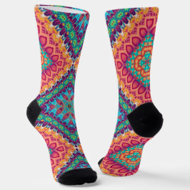 Bright Socks フラクタル シームレス パターン 0042014 ソックス