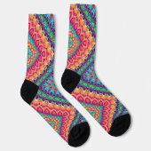 Bright Socks フラクタル シームレス パターン 0042014 ソックス (右)