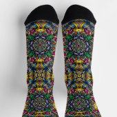 Bright Socks フラクタル シームレス パターン 0042016 ソックス (上部)