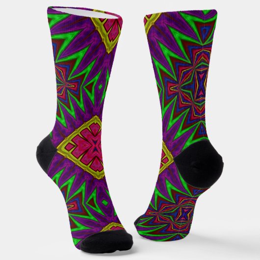 Bright Socks フラクタル シームレス パターン 0042022 ソックス (傾斜あり)