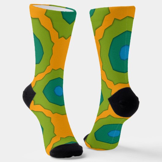 Bright Socks フラクタル シームレス パターン 0042067 ソックス (傾斜あり)