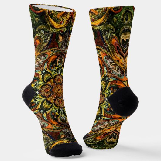 Bright Socks 凝ったシームレスパターン 0039289 ソックス (傾斜あり)