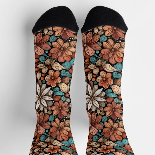 Bright Socks 特殊なシームレス柄 0039388 ソックス (上部)