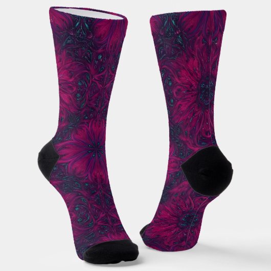 Bright Socks 華やかなシームレスパターン 0039323 ソックス (傾斜あり)