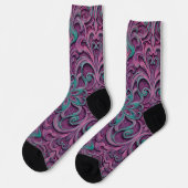 Bright Socks 華やかなシームレス柄 0039297 ソックス (左)