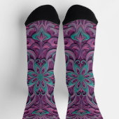 Bright Socks 華やかなシームレス柄 0039297 ソックス (上部)