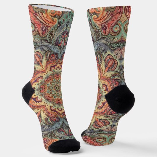 Bright Socks 華やかなシームレス柄 0039301 ソックス (傾斜あり)