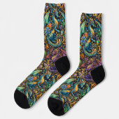 Bright Socks 華やかなシームレス パターン 0047409 ソックス (左)