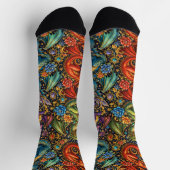 Bright Socks 華やかなシームレス パターン 0047409 ソックス (上部)