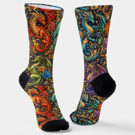 Bright Socks 華やかなシームレス パターン 0047409 ソックス (傾斜あり)