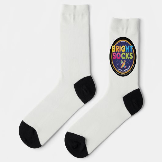 Bright Socks Bright White With Logo ソックス (左)