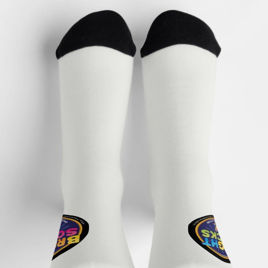 Bright Socks Bright White With Logo ソックス (上部)