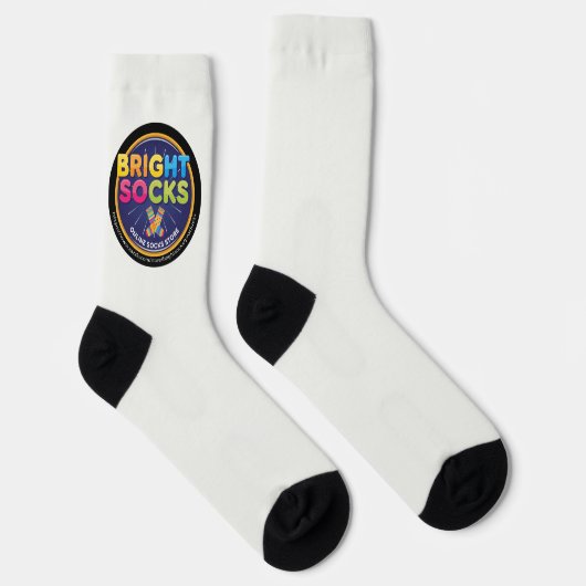 Bright Socks Bright White With Logo ソックス (右)