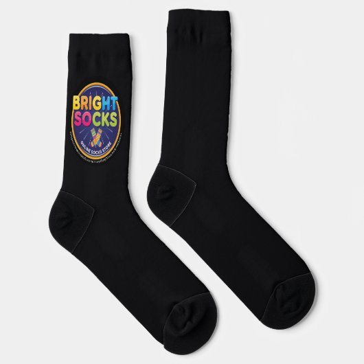 Bright Socks Dark Carbon With Logo ソックス (右)