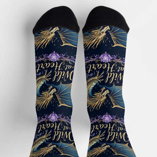 Bright Socks Dragon Wild At Heart 0044081 ソックス (上部)