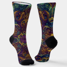 Bright Socks Elaborate Seamless Patterns 0039298 ソックス