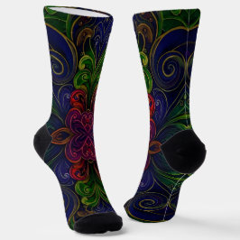 Bright Socks Elaborate Seamless Patterns 0039302 ソックス