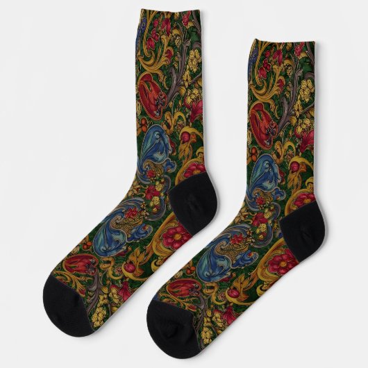 Bright Socks Elaborate Seamless Patterns 0039309 ソックス (左)